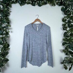 Wilfred Free Aritzia Diapason Long Sleeve Knit Shirt Grey NWT Women’s Size L